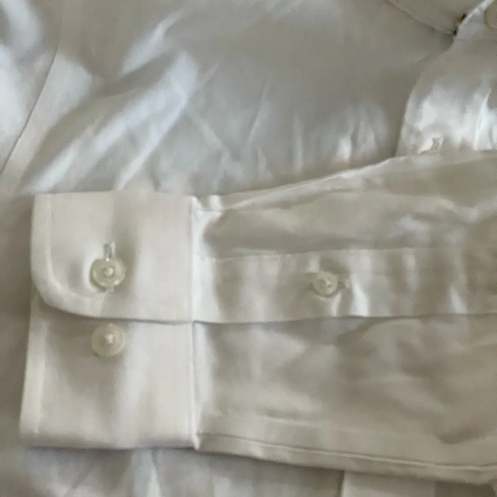 Youth Class Club Gold Label button down shirt white cotton Lycra size 10 pocket - Picture 7 of 10